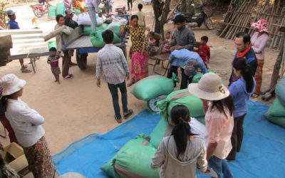 [캄보디아]라이스뱅크 쌀 회수식을 가졌어요.